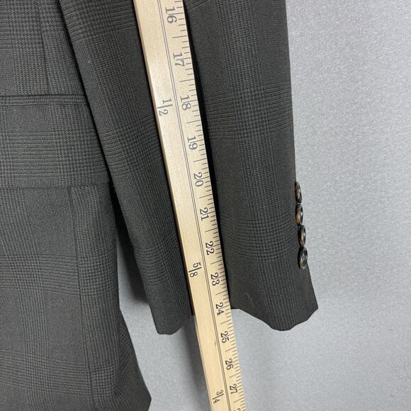 Kilburne and Finch Mens 2 Piece Suit Blazer 43R Brown Gray Plaid Pants 34x28 - Picture 11 of 16